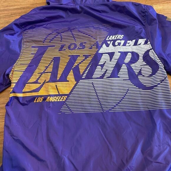 Los Angeles Lakers Windbreaker Pullover Quarter Zip Jacket | Size Small - Picture 3 of 13